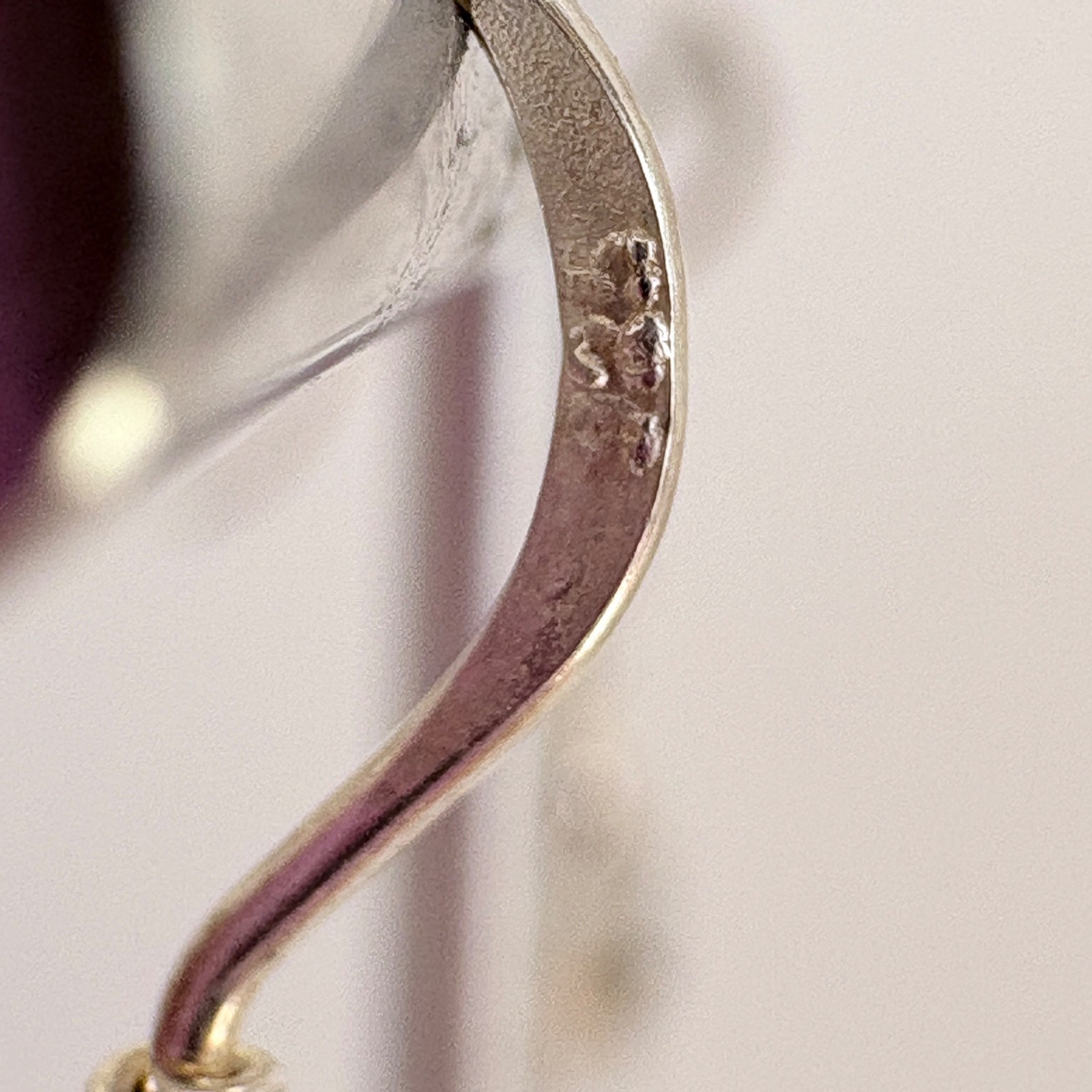 VTG Solid Sterling Silver 925 Cat Dangle Earrings… - image 7