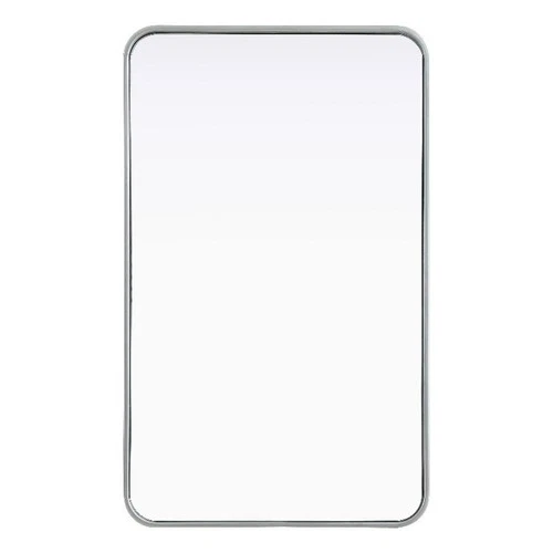 Elegant Decor Contour Metal Rectangle Mirror 22X36" Silver - Picture 1 of 11