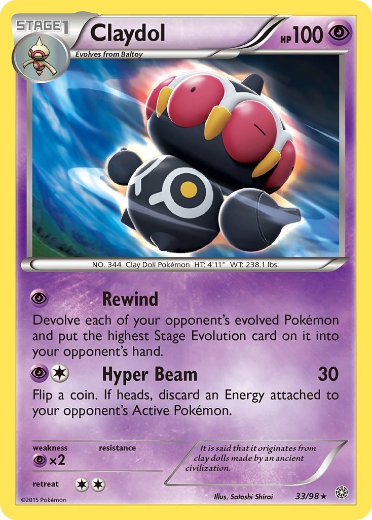 Pokemon Claydol 33/98 XY - Ancient Origins Rare MP