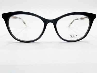 O&X New York Japan OP-262U Black Crystal Eyeglasses Frames Womens 51mm