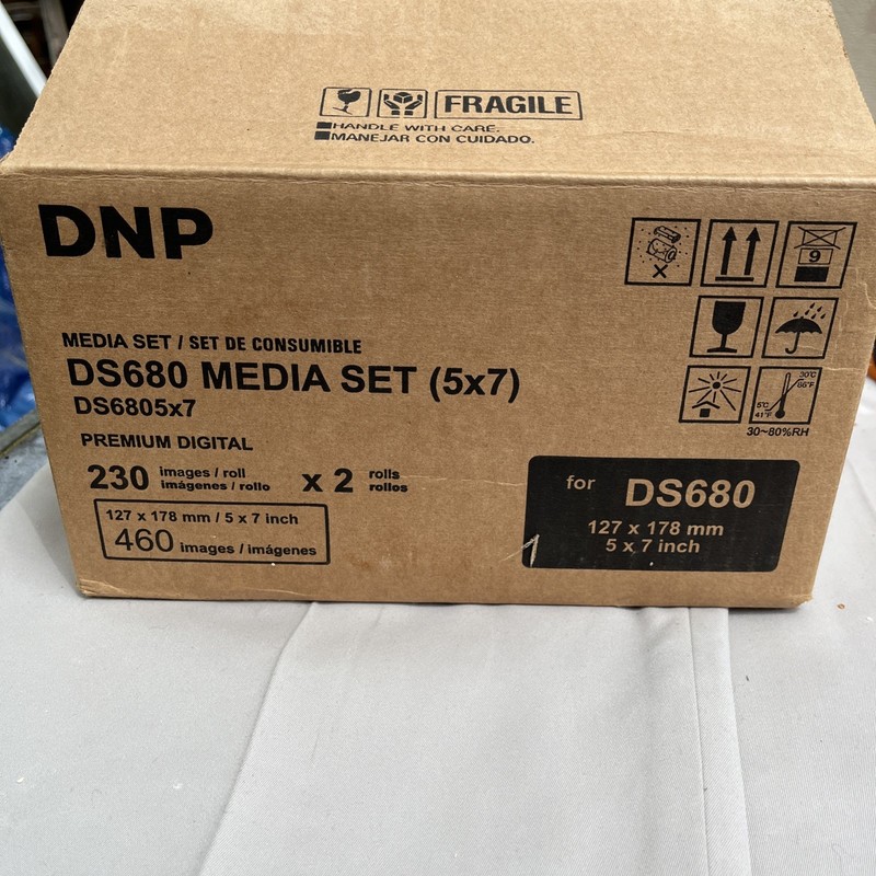 NEW DNP Media Set DS680 Dye Sublimation Kit 5x7 230 Images x2 Rolls (460 Total)