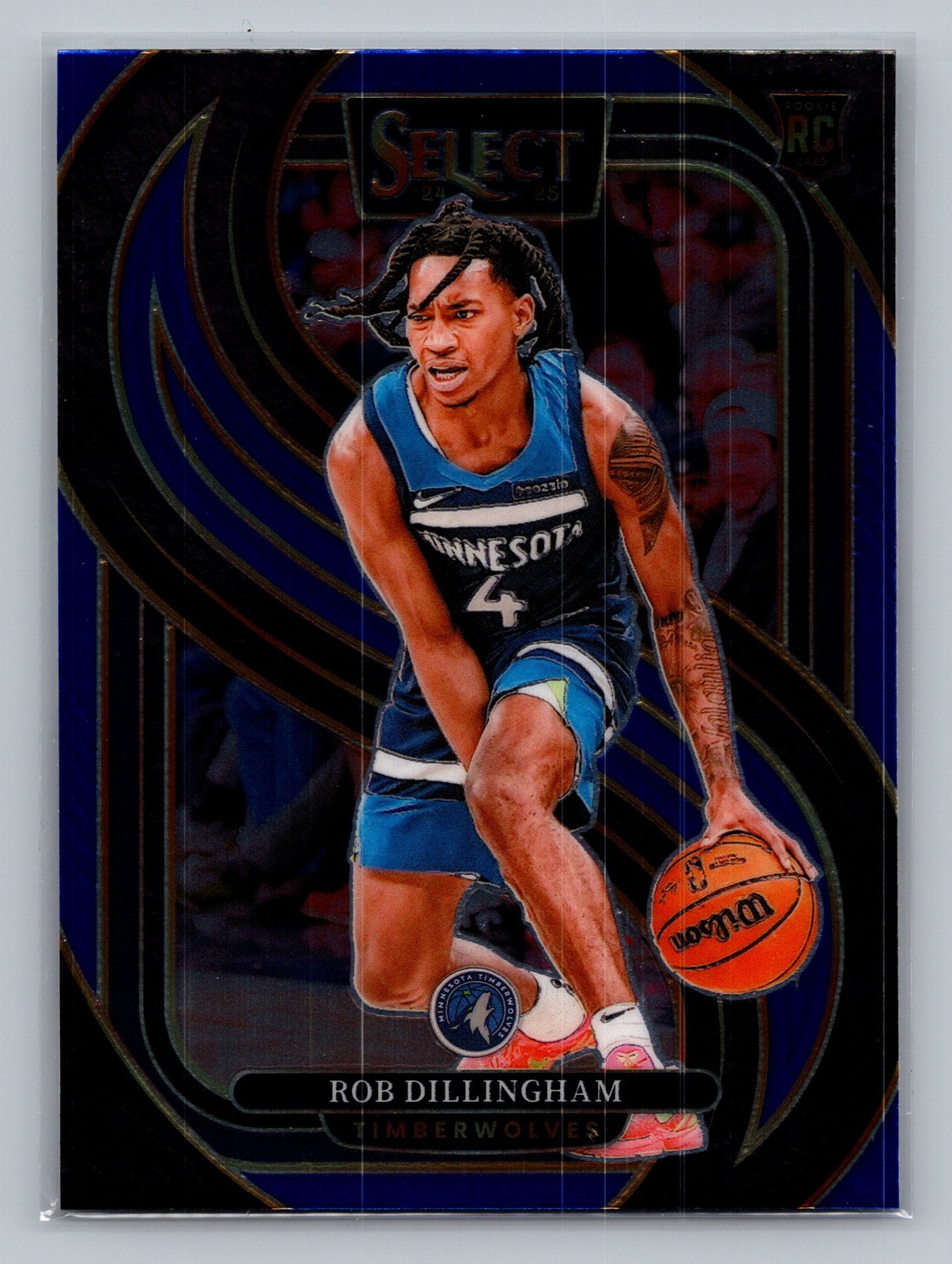 2024-25 Panini Select #187 Rob Dillingham Blue (Retail) Timberwolves RC