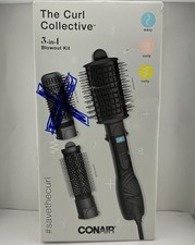 Conair the Curl Collective Blowout Kit with Oval or Round Interchangeable Brush