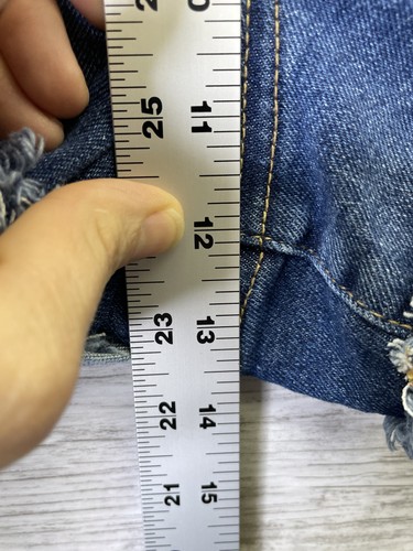 Kendall + Kylie Shorts Damen 7 28 Denim The Drifter hoher Bund abgenutzt ausgefranst - Bild 3 von 10