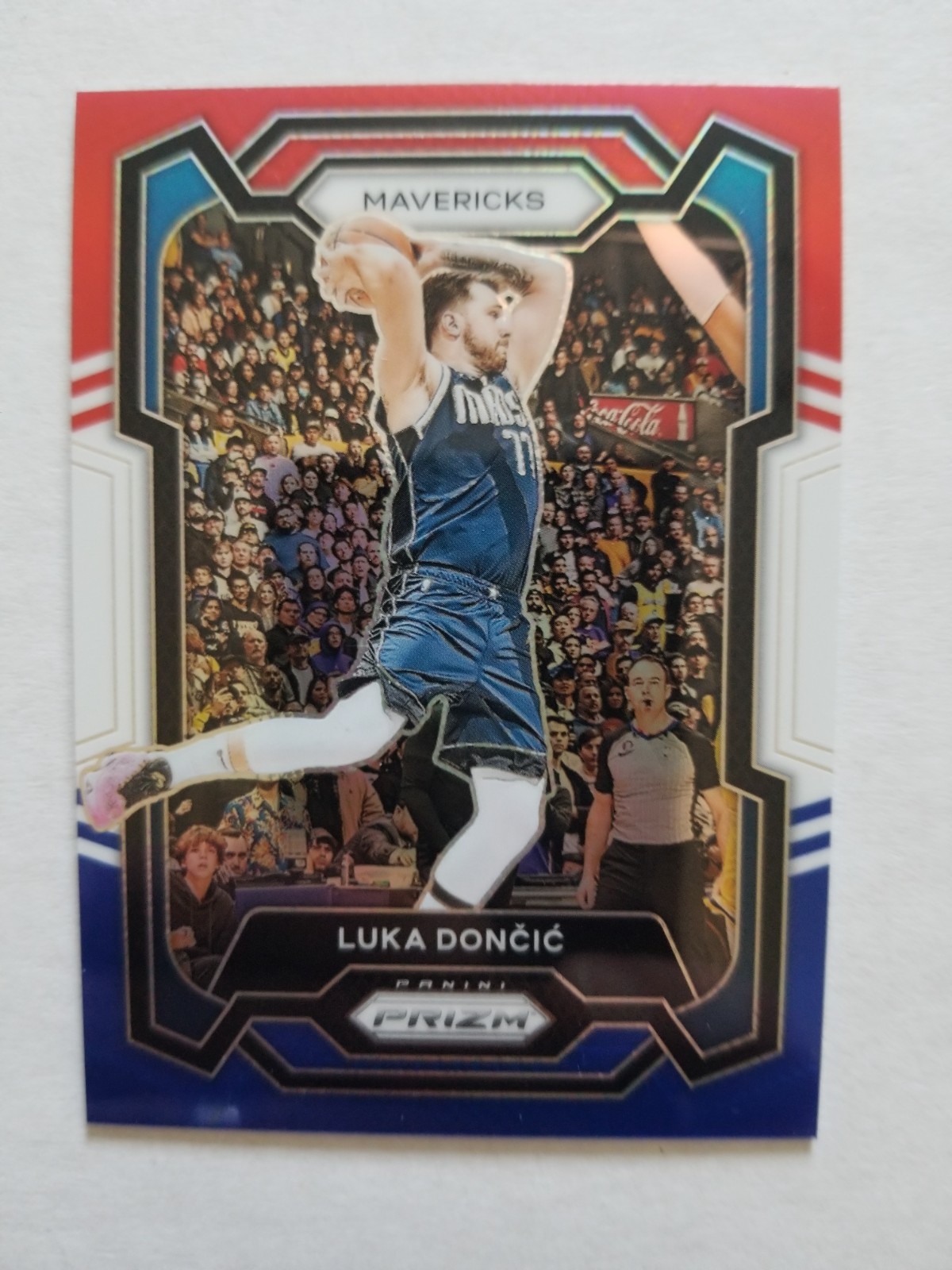 Luka Doncic 2023-24 Panini Prizm #110 Red White Blue Prizm Dallas Mavericks