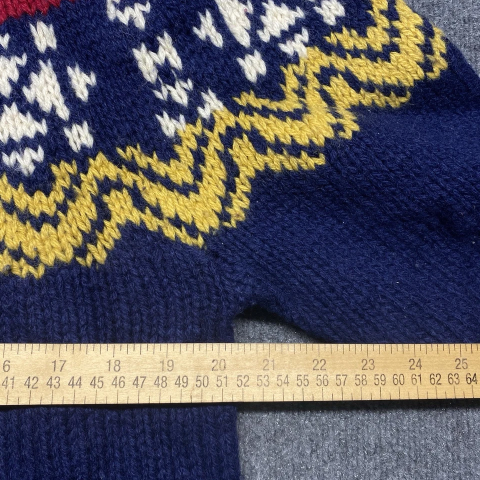 Suéter Vintage American Eagle Grande Nórdico Isla Justa Lana Esquí Unisex Años 90 Foto 4 de 4