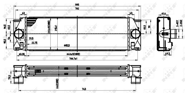 Intercooler – Luftkühler 30310 NRF für MERCEDES-BENZ VW RENAULT CHEVROLET TOYOTA - Bild 5