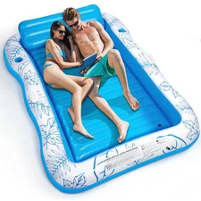 Inflatable Adult Pool Lounger Float - Large Beach Sun Tanning Floaty Raft Sun...