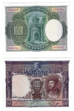 1000 Pesetas 1925 Spain Banknote # 70
