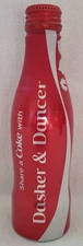 2015 Coca-Cola Share a Coke With Dasher & Dancer Aluminum Bottle Unopened No EXP