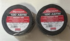 2 rolls Plymouth Sticky Friction Tape 82.5 ft 1.5" Wide NIP 100 ASTM 1047 roll