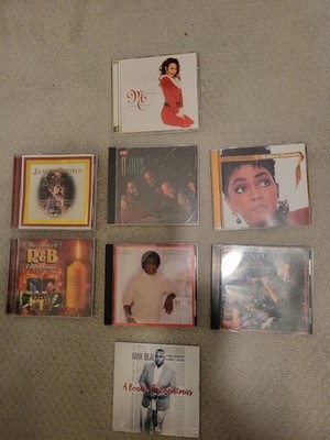 LOT OF 8 CHRISTMAS CDS (Mariah Carey, O'Jays, James Brown, Hank Bilah, and more!