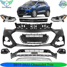 Front Bumper Cover Fascia & Grille Assembly Kit For 2017-2022 Chevrolet Trax