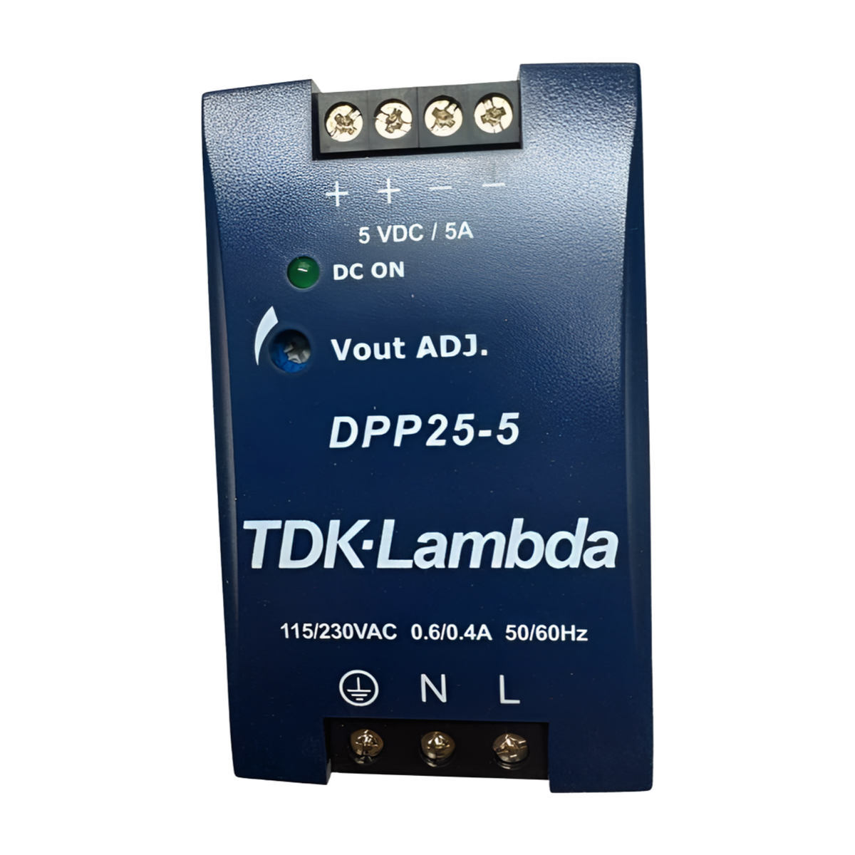 TDK-Lambda DPP25-5 Power Supply, Input 115/230VAC, 0.6/0.4A