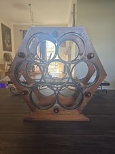 Vintage, 1970s Wooden Wine Bottle Holder Rack...