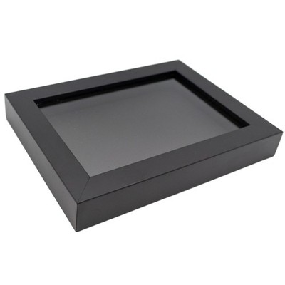 Black 20x20 Wood Shadow Box With Black Acid-Free Backing 11/16 Usable Depth