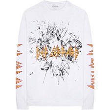 Men's Def Leppard Shatter (Arm Print) Long Sleeve Medium White