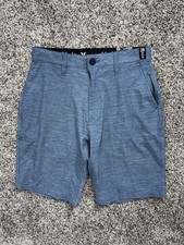 Hurley Men's Flex Terrain Hybrid Walk Shorts Grey Teal 9.75" Inseam Size 28