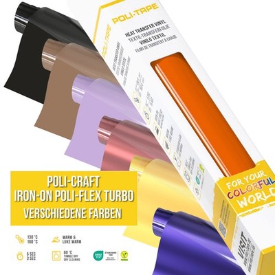 POLI-FLEX TURBO - Transferfolie / Flexfolie für Textilien zum Aufbügeln