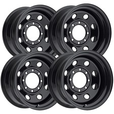 Set Of 4 Vision 85 Soft 8 16x7 8x6.5 0mm Gloss Black Wheels Rims 16 Inch