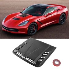 Air Flow Intake Hood Scoop Vent Turbo Bonnet Cover For Chevy Corvette C6 C8 Z06