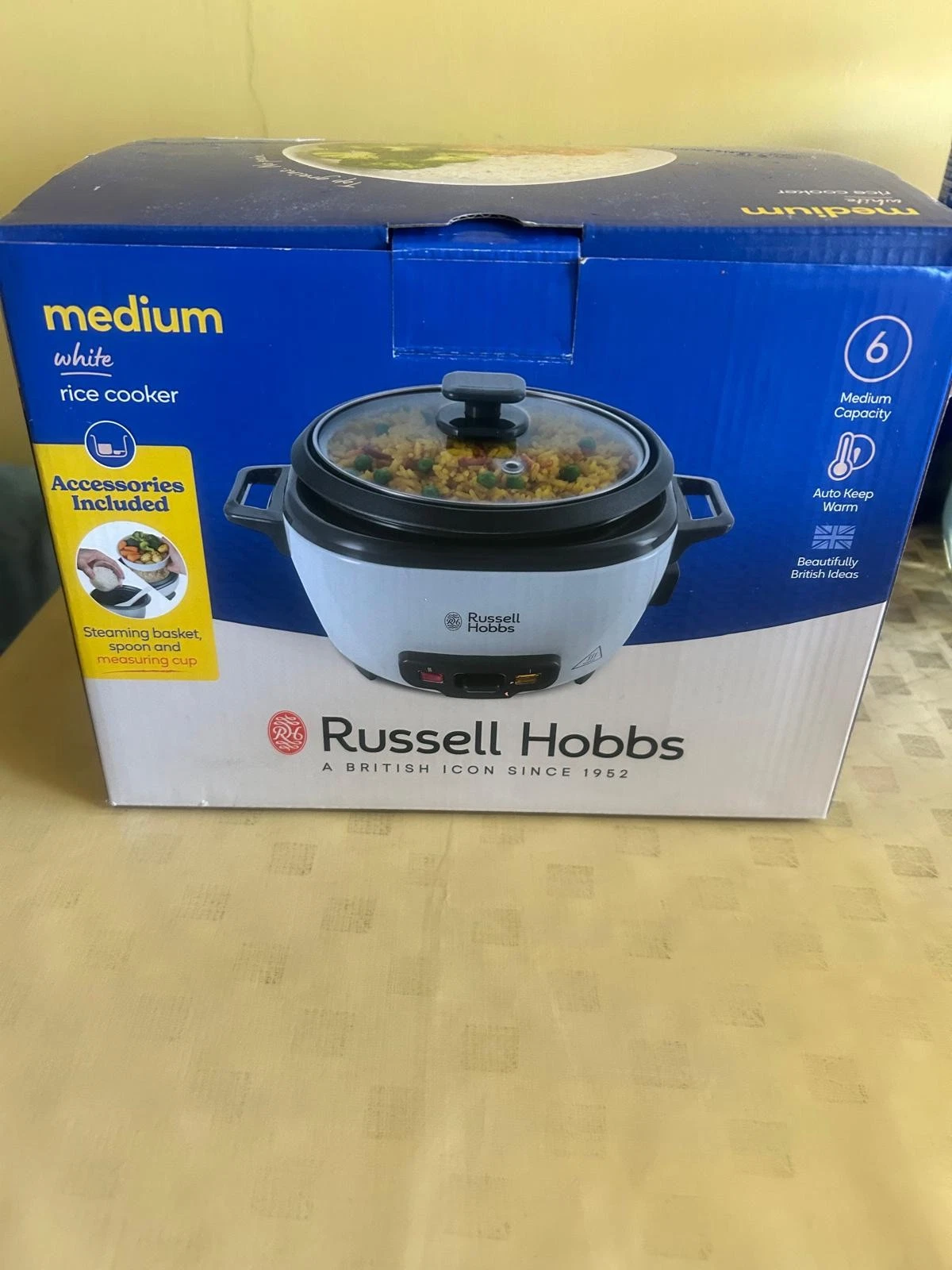 Russell Hobbs Rice Cooker | Metal | 300W | 1.2kg | White | Medium | 27030