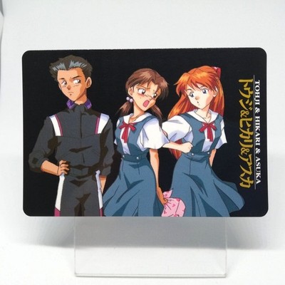 38 Touji & Hikari & Asuka NEON GENESIS EVANGELION Card 1st 1996 SEGA BANDAI