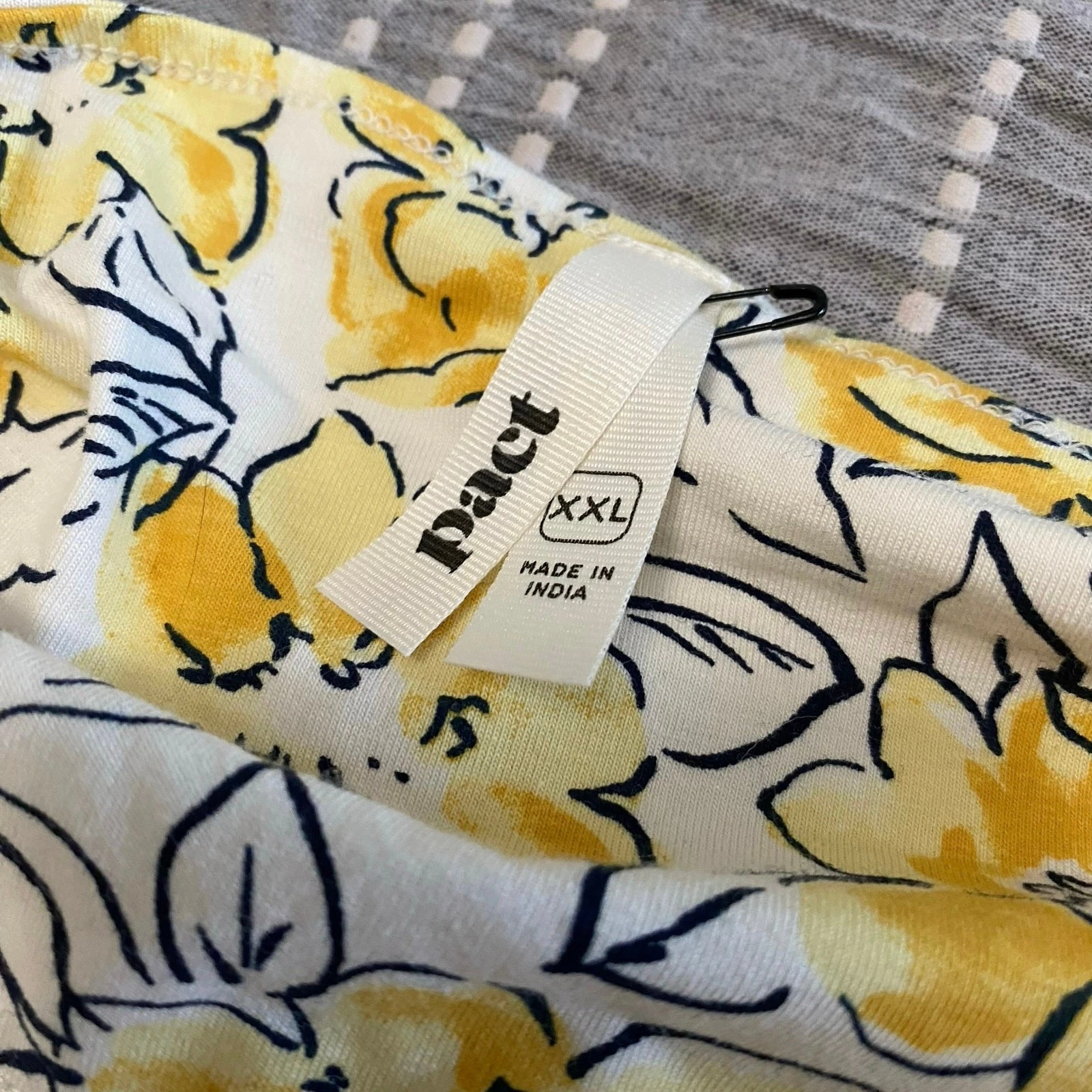 VETEMENTS Abito Patto Bio A Line Floreale Giallo Halter Tasche TG XXL Sostenibile