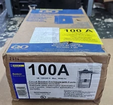 Square D QO2100NRBCP Outdoor Circuit Breaker Enclosure 2-Pole 100A no breaker