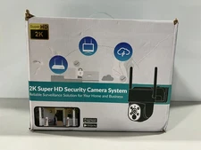 Yeewise 2K Wifi 6 Wireless Security Camera Syatem Dual Lens  360 Pan & Tilt