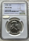 1958 Franklin 50 Cent Ms 64 Full Bell Lines!!!