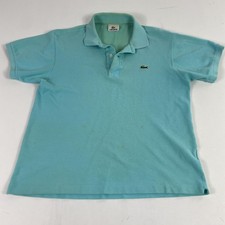 Lacoste Polo Shirt Mens 4 Blue Crocodile Logo Classic Fit Short Sleeve Faded