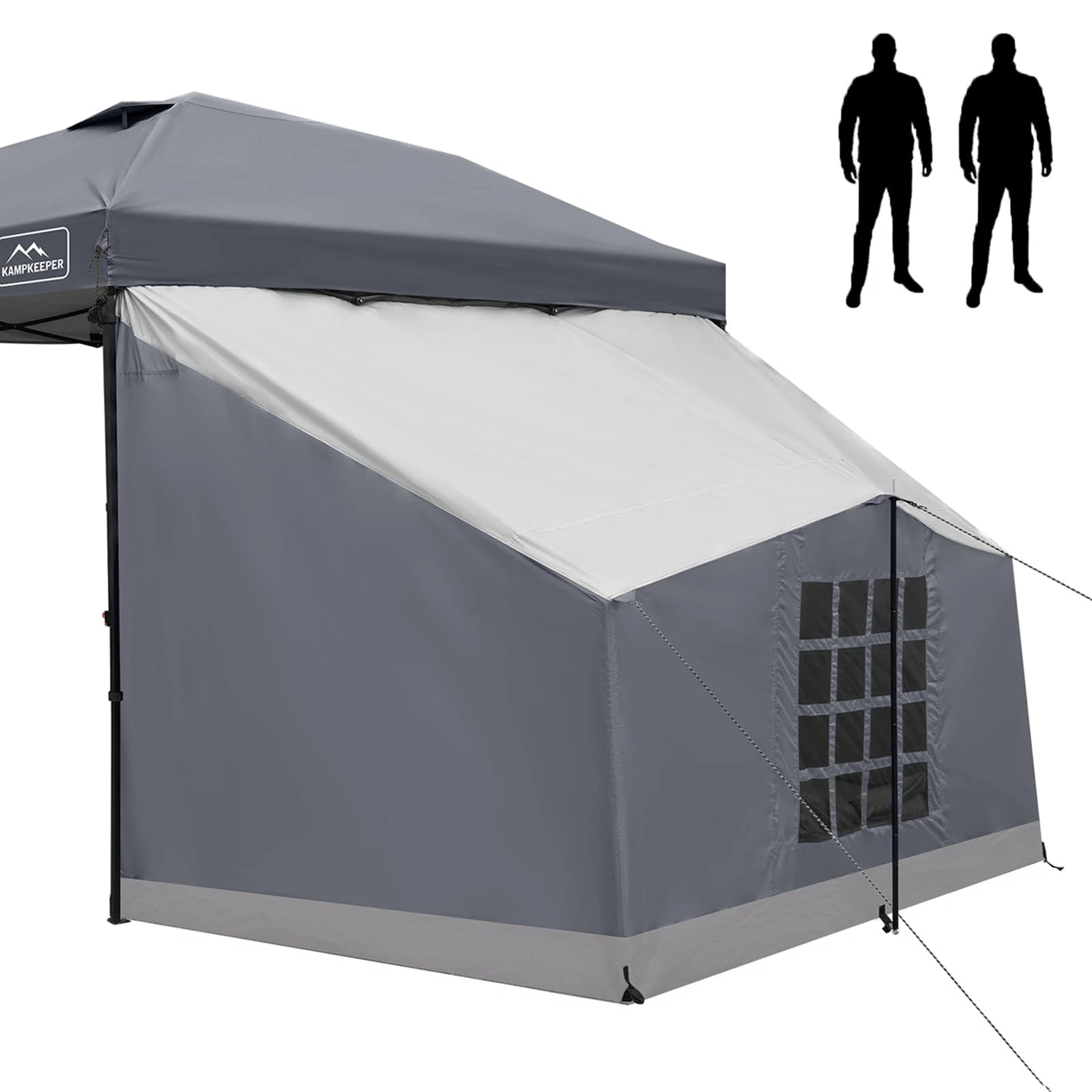 KAMPKEEPER 2 Person Canopy Side Tent, Camping Tent for 10x10 Canopies, Easy U...