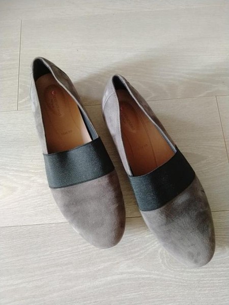 Women Clarks Loafers Grey 41.5