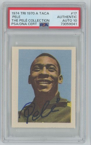 1974 Tri 1970 A TACA Pele Collection Pele Auto Authentic PSA Brazil #17 C13