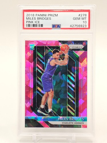 MILES BRIDGES 2018-19 PANINI PRIZM PINK ICE ROOKIE RC #278 HORNETS PSA 10 Q7502
