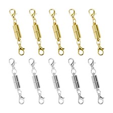 10 Pcs Gold Silver Color Magnetic Lobster Clasp for Jewelry Necklace Bracelet