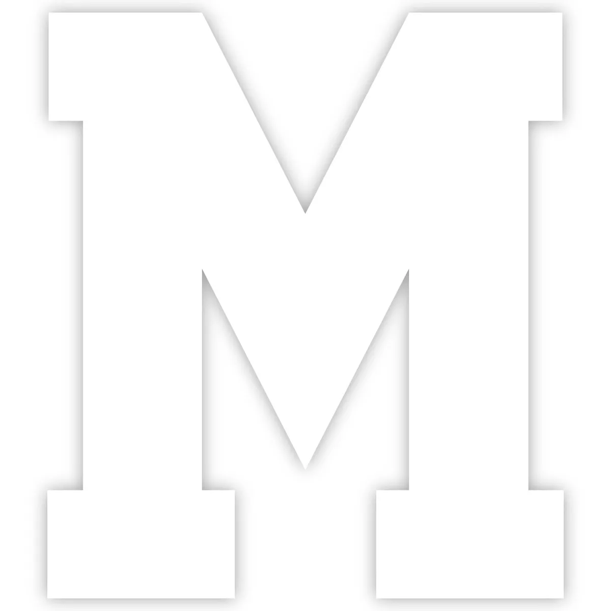 Объемная буква м