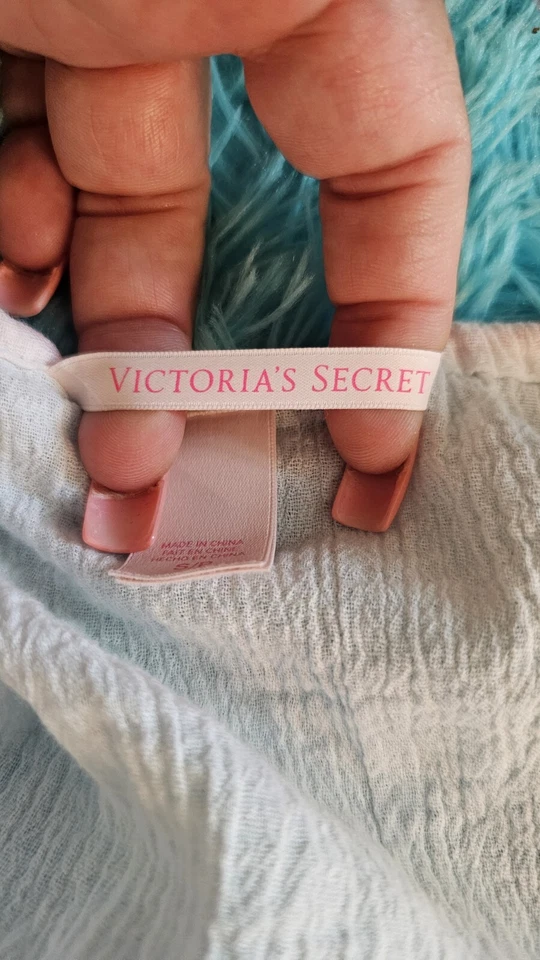 Camiseta sin mangas Victoria's Secret para nadar playa pequeña pequeña blanca 100 % algodón Foto 4 de 4