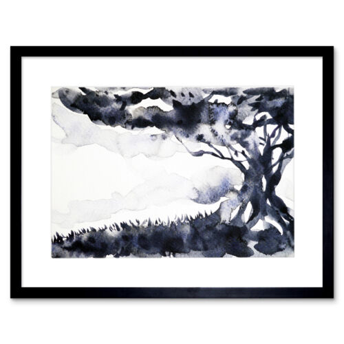 Ink Abstract Tree Art Print Framed Poster Wall Decor - Bild 1 von 24