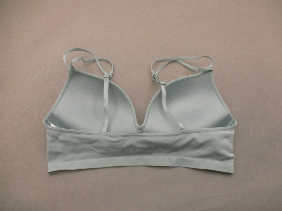 34B H&M Mujer Gris Ligeramente Forrado Sumergible Inalámbrico Pull On Ajustable Demi Bra 9H Foto 3 de 4