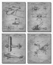 The Wright Brothers Airplane Patent Prints -Set of 4 (8x10) Pilot Gifts Aviation The Wright Brothers Airplane Patent Prints -Set of 4 (8x10) Pilot Gifts Aviation