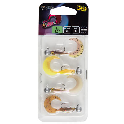 Fox Rage Micro Grub Tail Mixed UV Colour Pack 4cm 3g - 4 Gummiköder, Gummifische