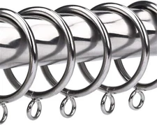 Colourtree 10 PCS 1.5 Inch Curtain Rings with Eyelet Apply for Curtain Rod 