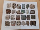 Chromolithographie um 1890 MINERALIEN UND GESTEINE