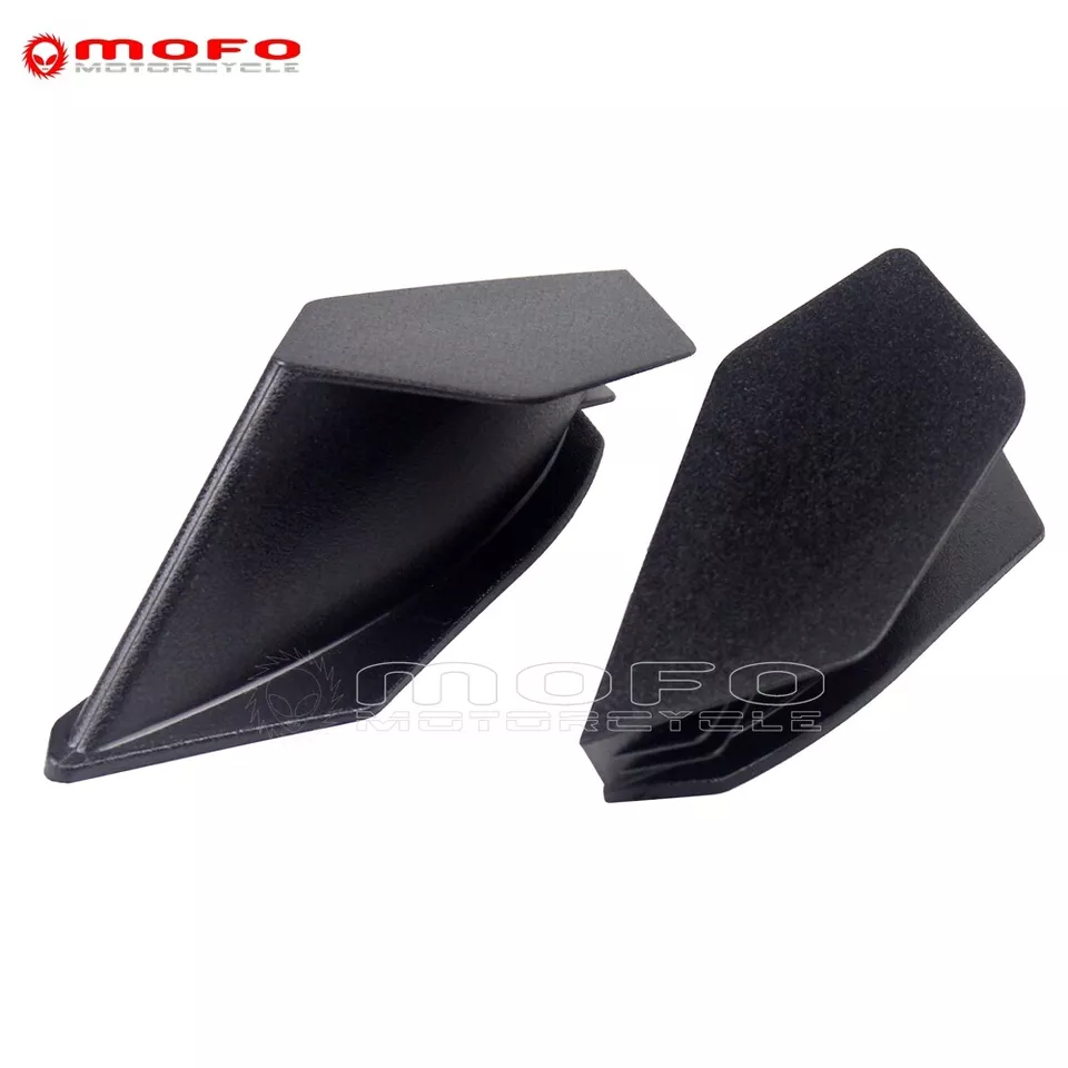Kit de ala lateral aerodinámica aerodinámica universal para moto scooter 2 piezas para Yamaha - negro Foto 3 de 4