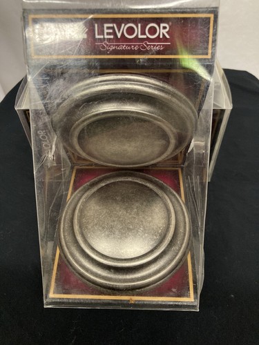 Levolor SILVER Curtain Holdbacks Tie Back Decorative Medallion Style Set Of Two - Picture 4 of 10