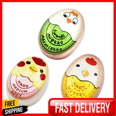 Color Changing Boiled Egg Timer Kitchen Cooking Yummy Alarm Tool (Yellow)