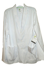 New Mens Large The White Coat Minimalist Lab Coat Pockets 30"