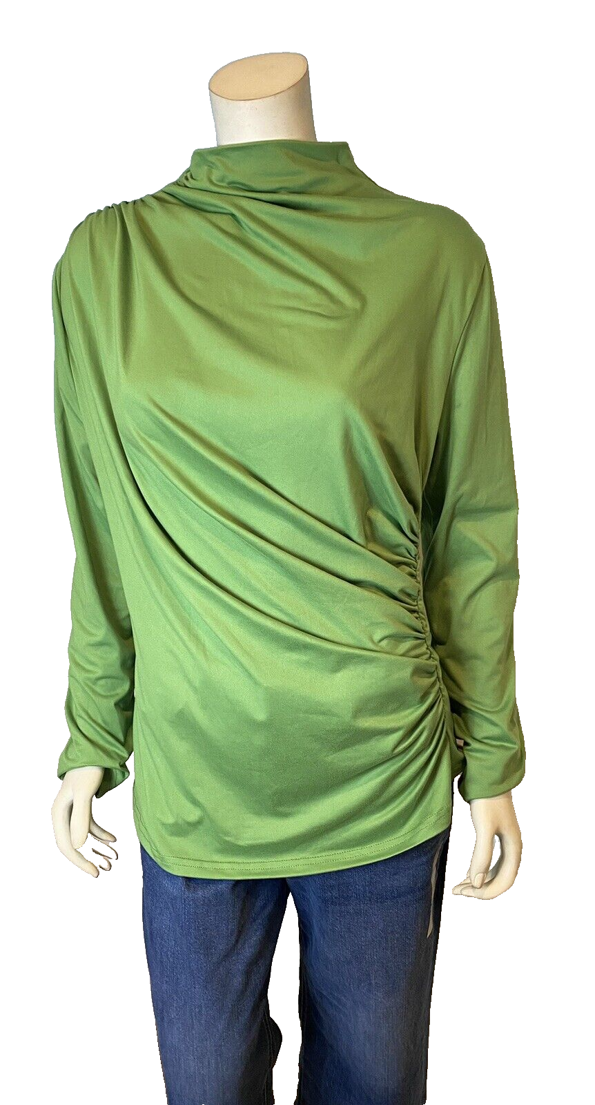 Koandaily Lime Green Long Sleeve Mock Neck Knit Top Size XL